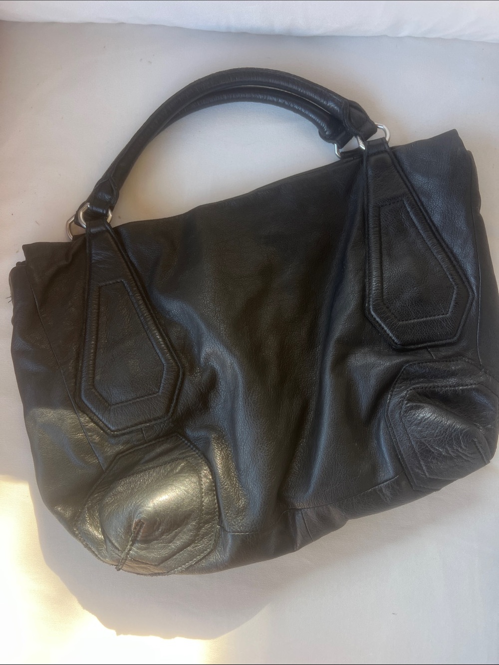 Liebeskind Black Leather Tote with Top Handles